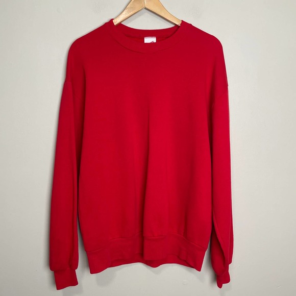 Jerzees Other - Vintage Jerzees Blank Long Sleeve Crew Neck Made in USA Red L